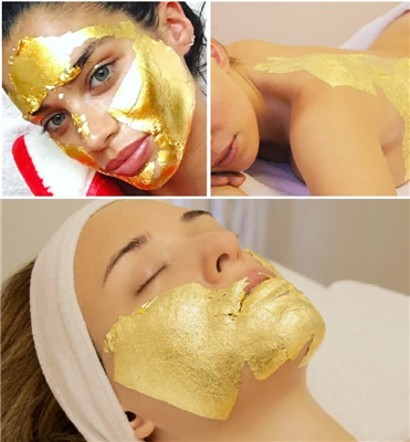 Bladgullpapir, det er gode produkter for hudpleie, luksusdekorasjonsprosjekt.